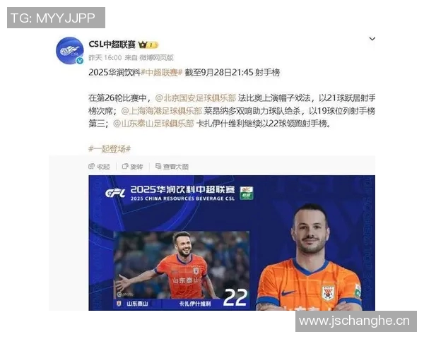 中超射手榜争夺白热化瓦科领先莱昂纳多法比奥两轮决战在即